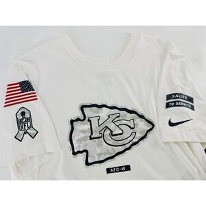 Men's Nike Kansas City Chiefs Shirt Medium White Salute To Service NFL